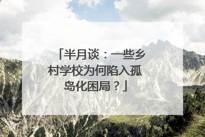 半月谈：一些乡村学校为何陷入孤岛化困局？