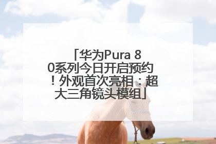 华为Pura 80系列今日开启预约！外观首次亮相：超大三角镜头模组