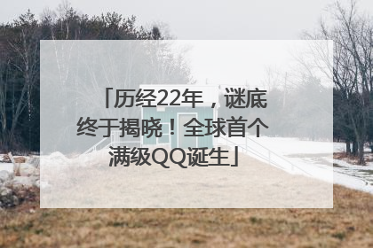 历经22年，谜底终于揭晓！全球首个满级QQ诞生