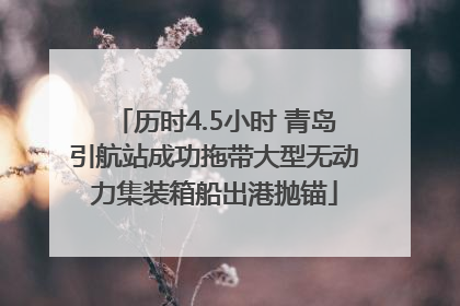 历时4.5小时 青岛引航站成功拖带大型无动力集装箱船出港抛锚