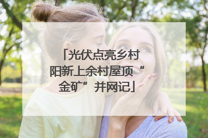 光伏点亮乡村 阳新上余村屋顶“金矿”并网记