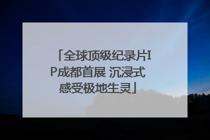 全球顶级纪录片IP成都首展 沉浸式感受极地生灵