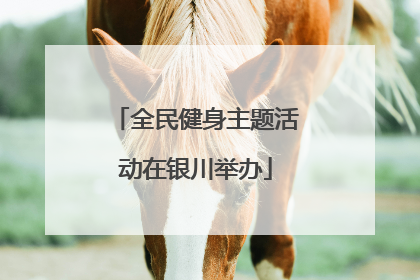 全民健身主题活动在银川举办