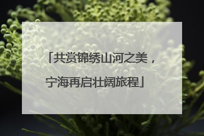共赏锦绣山河之美，宁海再启壮阔旅程