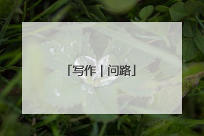 写作｜问路