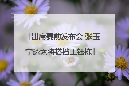 出席赛前发布会 张玉宁透露将搭档王钰栋
