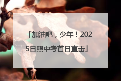 加油吧，少年！2025日照中考首日直击