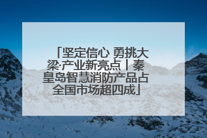 坚定信心 勇挑大梁·产业新亮点丨秦皇岛智慧消防产品占全国市场超四成