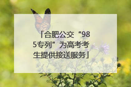 合肥公交“985专列”为高考考生提供接送服务