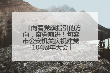向着党旗指引的方向，奋勇前进！句容市公安机关庆祝建党104周年大会