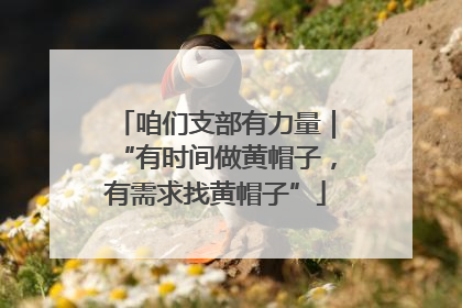 咱们支部有力量｜“有时间做黄帽子，有需求找黄帽子”