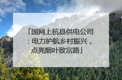 国网上杭县供电公司：电力护航乡村振兴，点亮烟叶致富路