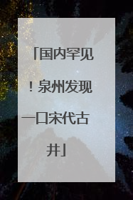 国内罕见！泉州发现一口宋代古井