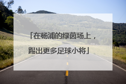在杨浦的绿茵场上，踢出更多足球小将