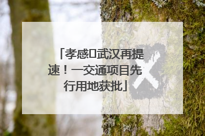 孝感⇋武汉再提速！一交通项目先行用地获批