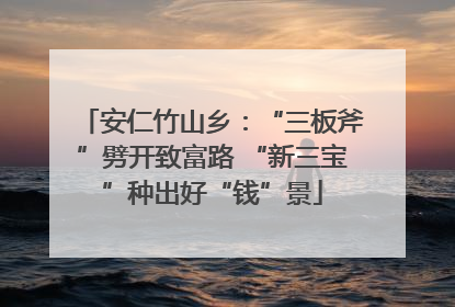 安仁竹山乡：“三板斧”劈开致富路 “新三宝”种出好“钱”景