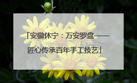 安徽休宁：万安罗盘——匠心传承百年手工技艺