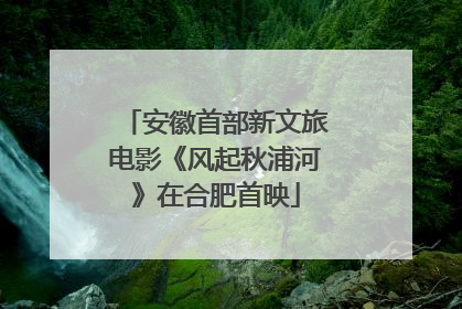 安徽首部新文旅电影《风起秋浦河》在合肥首映