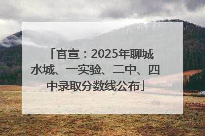 官宣：2025年聊城水城、一实验、二中、四中录取分数线公布