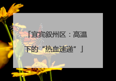 宜宾叙州区：高温下的“热血速递”