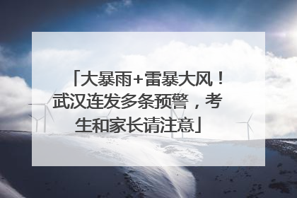 大暴雨+雷暴大风！武汉连发多条预警，考生和家长请注意