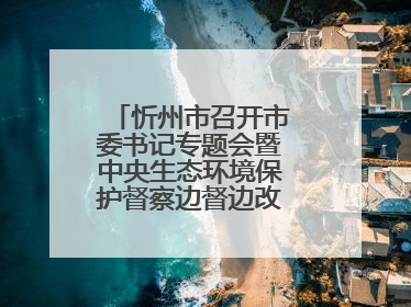 忻州市召开市委书记专题会暨中央生态环境保护督察边督边改工作推进会