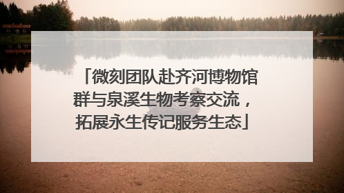 微刻团队赴齐河博物馆群与泉溪生物考察交流，拓展永生传记服务生态