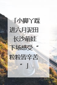 小脚丫踩进六月泥田 长沙萌娃下场感受“粒粒皆辛苦”