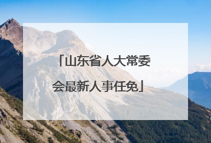 山东省人大常委会最新人事任免