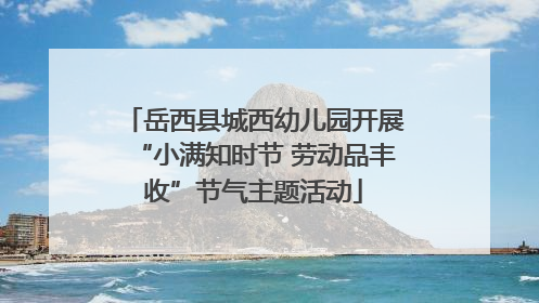 岳西县城西幼儿园开展“小满知时节 劳动品丰收”节气主题活动