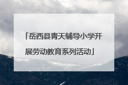 岳西县青天辅导小学开展劳动教育系列活动