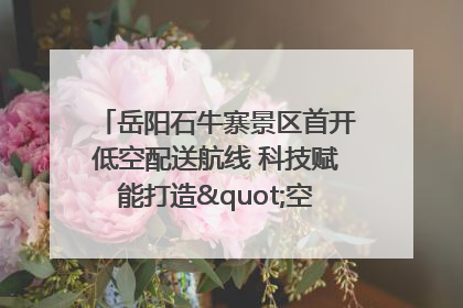 岳阳石牛寨景区首开低空配送航线 科技赋能打造"空中便利店"