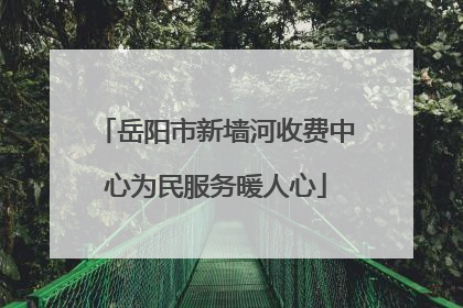 岳阳市新墙河收费中心为民服务暖人心