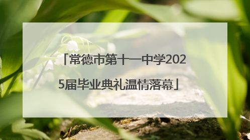 常德市第十一中学2025届毕业典礼温情落幕