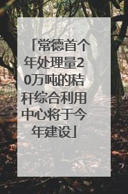常德首个年处理量20万吨的秸秆综合利用中心将于今年建设