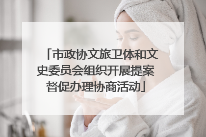 市政协文旅卫体和文史委员会组织开展提案督促办理协商活动