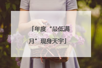 年度“最低满月”现身天宇