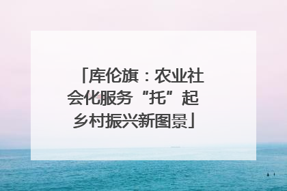 库伦旗：农业社会化服务“托”起乡村振兴新图景
