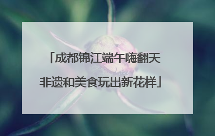 成都锦江端午嗨翻天 非遗和美食玩出新花样