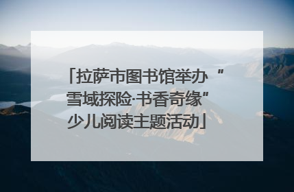 拉萨市图书馆举办“雪域探险·书香奇缘”少儿阅读主题活动