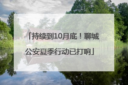 持续到10月底！聊城公安夏季行动已打响