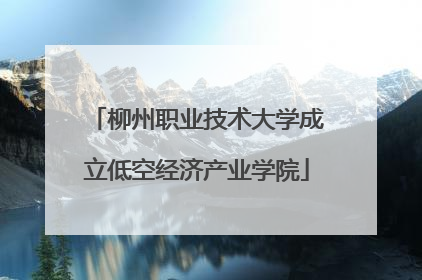 柳州职业技术大学成立低空经济产业学院