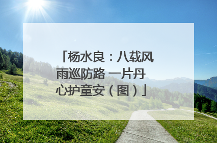 杨水良：八载风雨巡防路 一片丹心护童安（图）