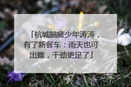 杭城脑瘫少年涛涛，有了新餐车：雨天也可出摊，干劲更足了