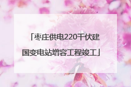 枣庄供电220千伏建国变电站增容工程竣工