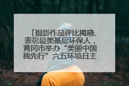 摄影作品评比揭晓、表彰最美基层环保人，黄冈市举办“美丽中国我先行”六五环境日主题宣传活动