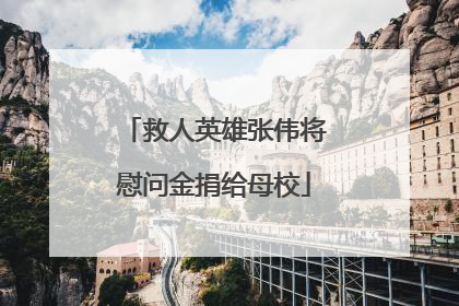 救人英雄张伟将慰问金捐给母校
