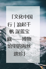 文化中国行｜浪起千帆 深蓝宝藏——博物馆里的海丝遗珍