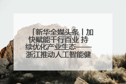 新华全媒头条丨加快赋能千行百业 持续优化产业生态——浙江推动人工智能健康有序发展观察