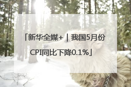 新华全媒+｜我国5月份CPI同比下降0.1%